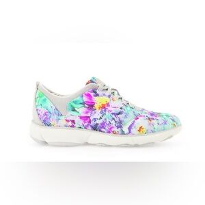 Geox Respira Colorful Floral Print Sneakers | Breathable Comfort | Size 6